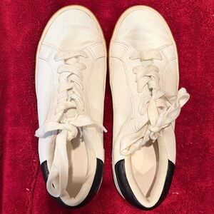 Women's White and Black Sneakers